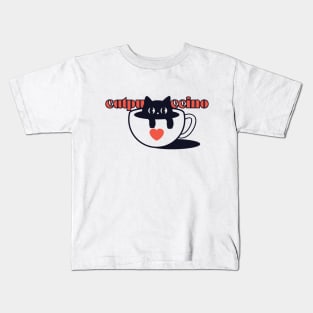 Catpuccino retro vintage Kids T-Shirt